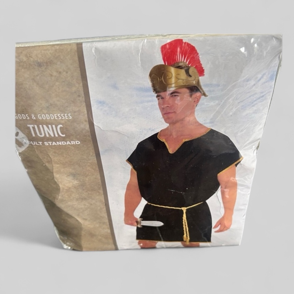 New One piece gold accent tunic costume unisex standard Greek Roman cosplay